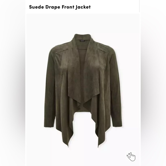 Torrid Suede Drape Front Jacket. Size 3. NWT - Picture 1 of 9